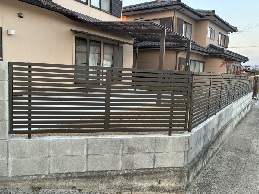 外構　フェンス工事 写真